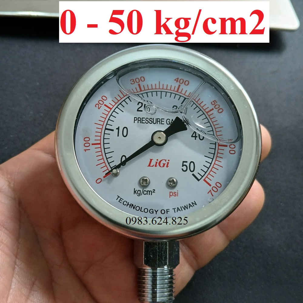 Đồng hồ đo áp suất 0 - 50kg/cm2