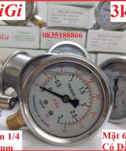 đồng hồ đo áp suất 3kg có dầu