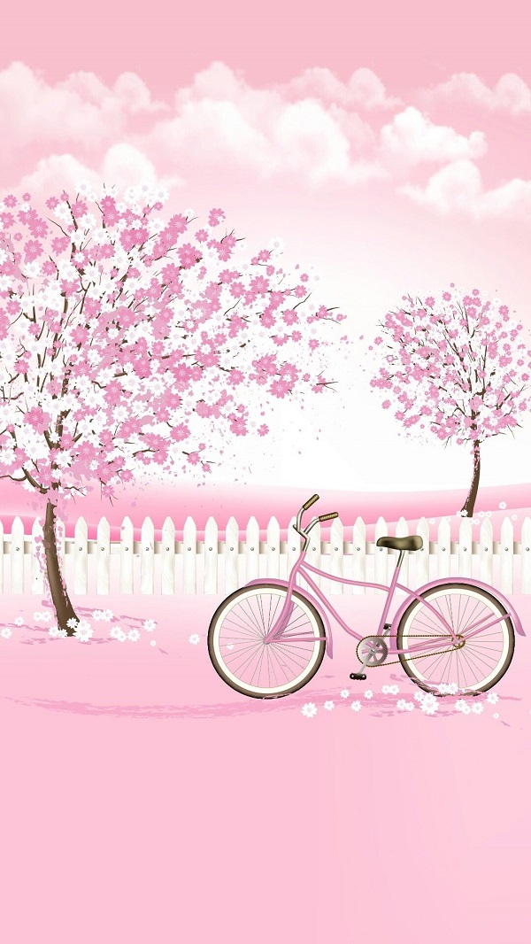 Xe đạp màu hồng cute dễ thương