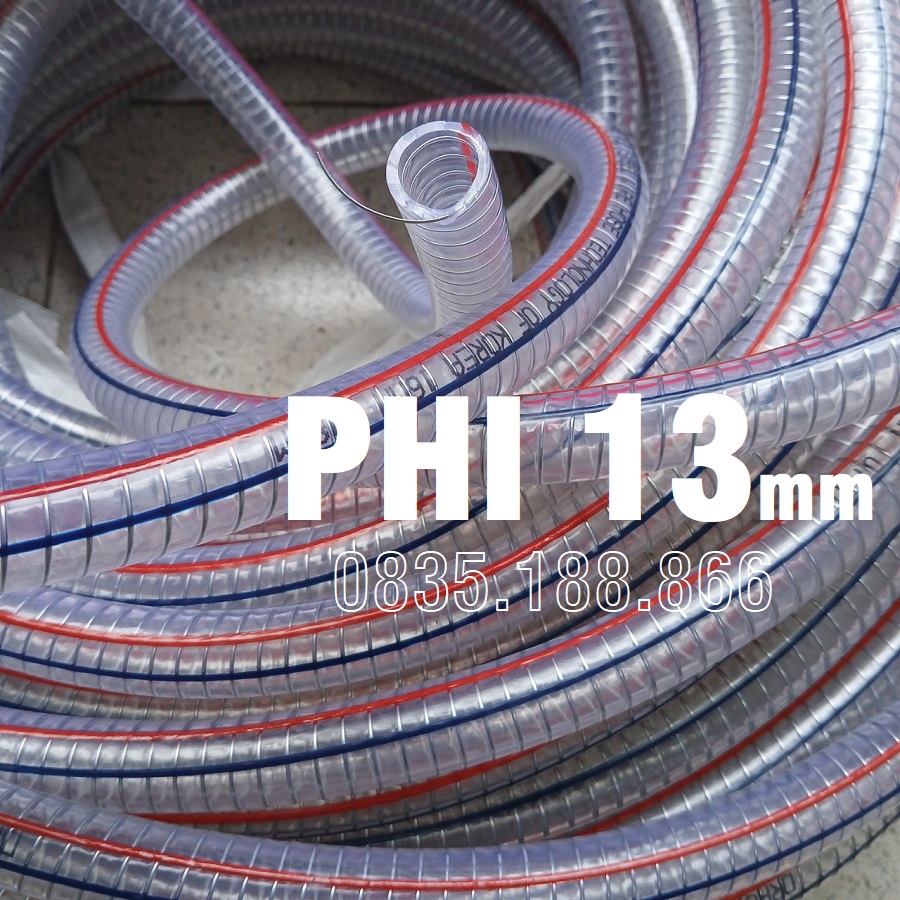 Ống nhựa mềm lõi kẽm Phi 13 mm
